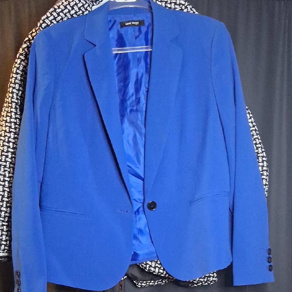 Nine West Vibrant Blue Women's Blazer